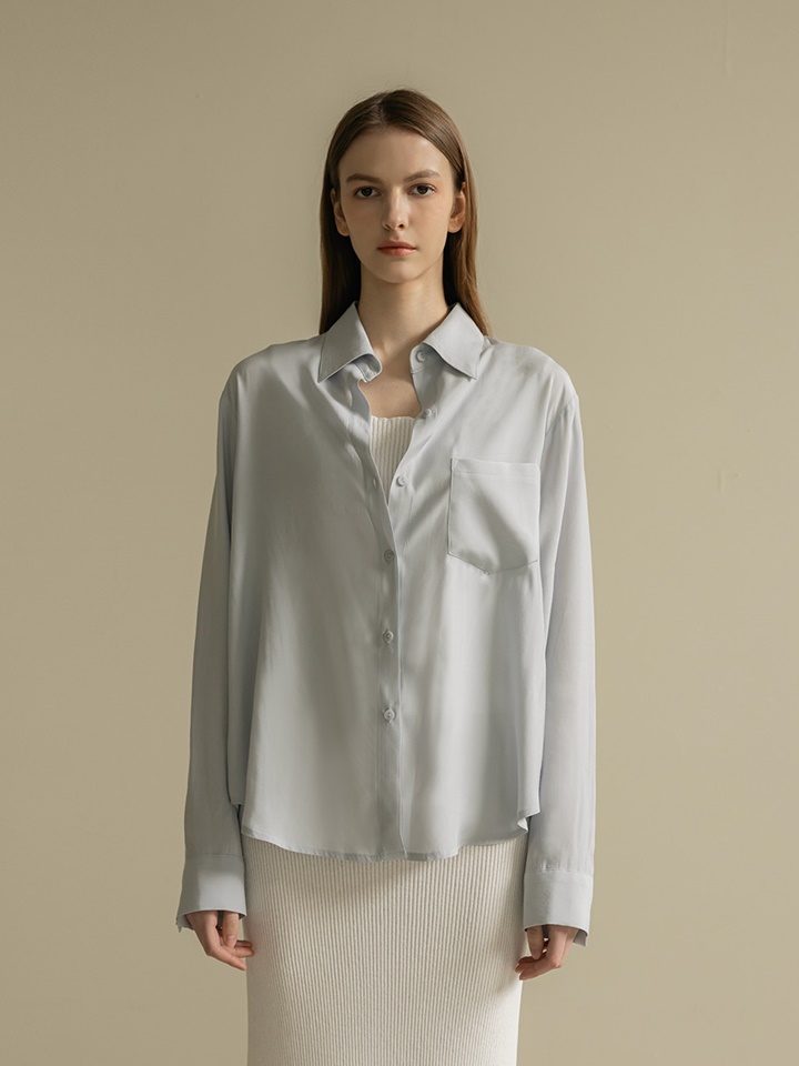 Silk Pocket Blouse