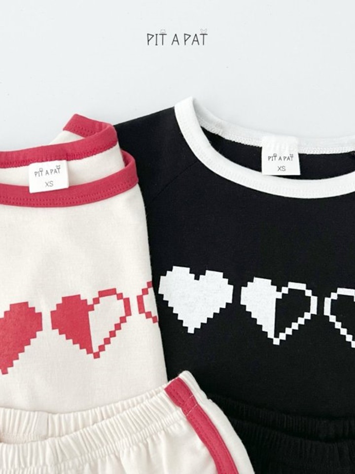 Bubble Heart Top Bottom Set