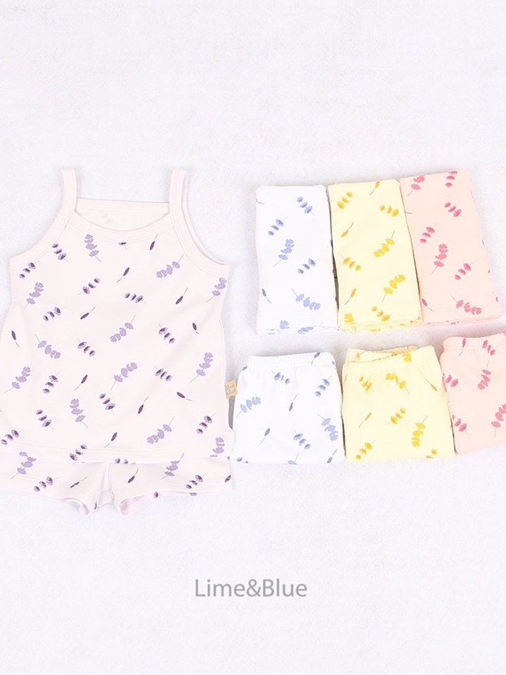 Lavender String Sleeveless Top Bottom Set
