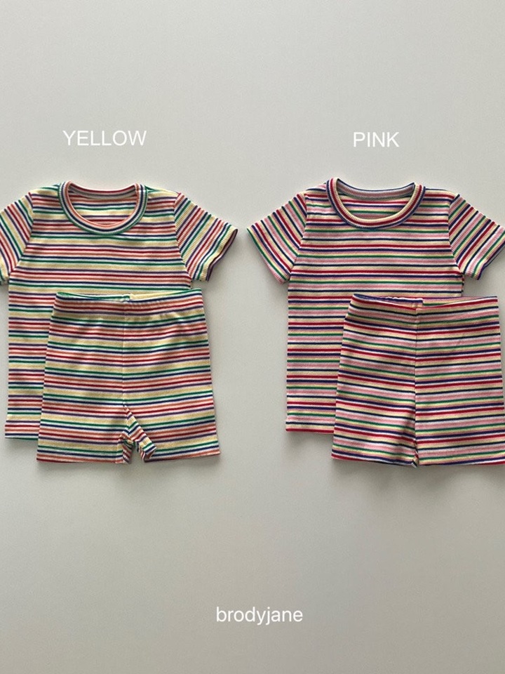 Rain Bow ST Short Sleeve Top Bottom Set