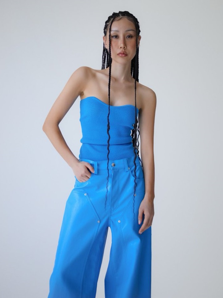 Volume Bust Tube Knit Top