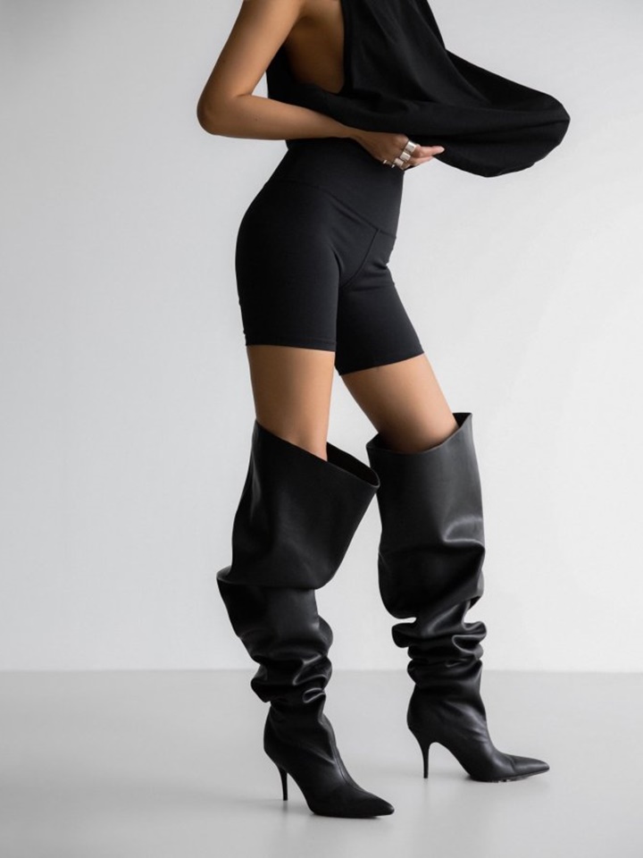 chic biker short shorts