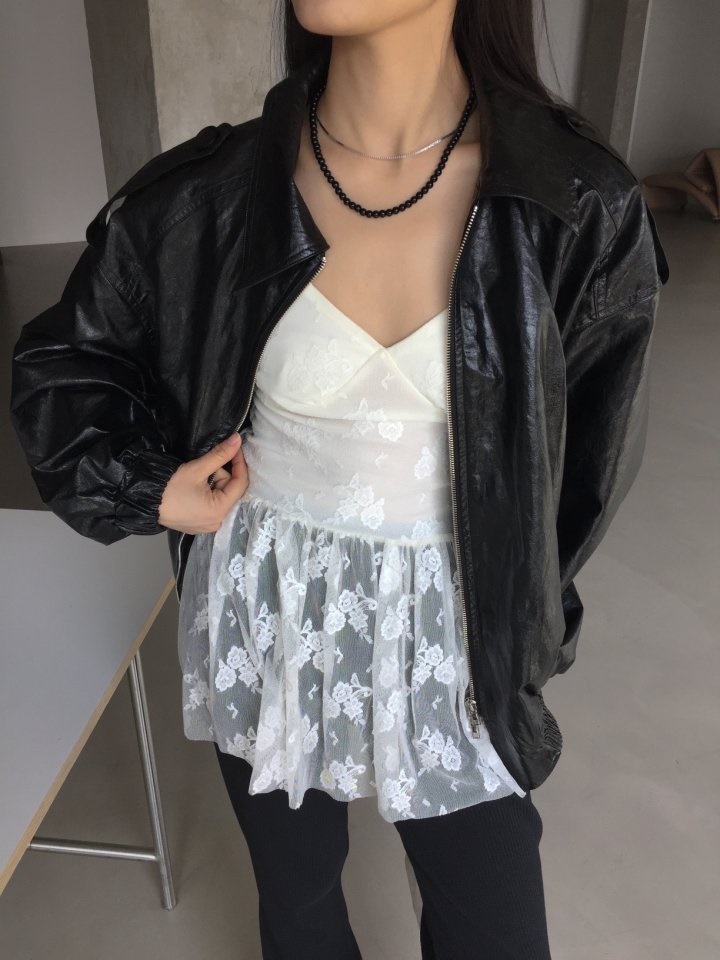 Lace Sleeveless One-Piece