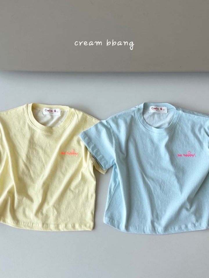 Happy Embroidery Short Sleeve Tee
