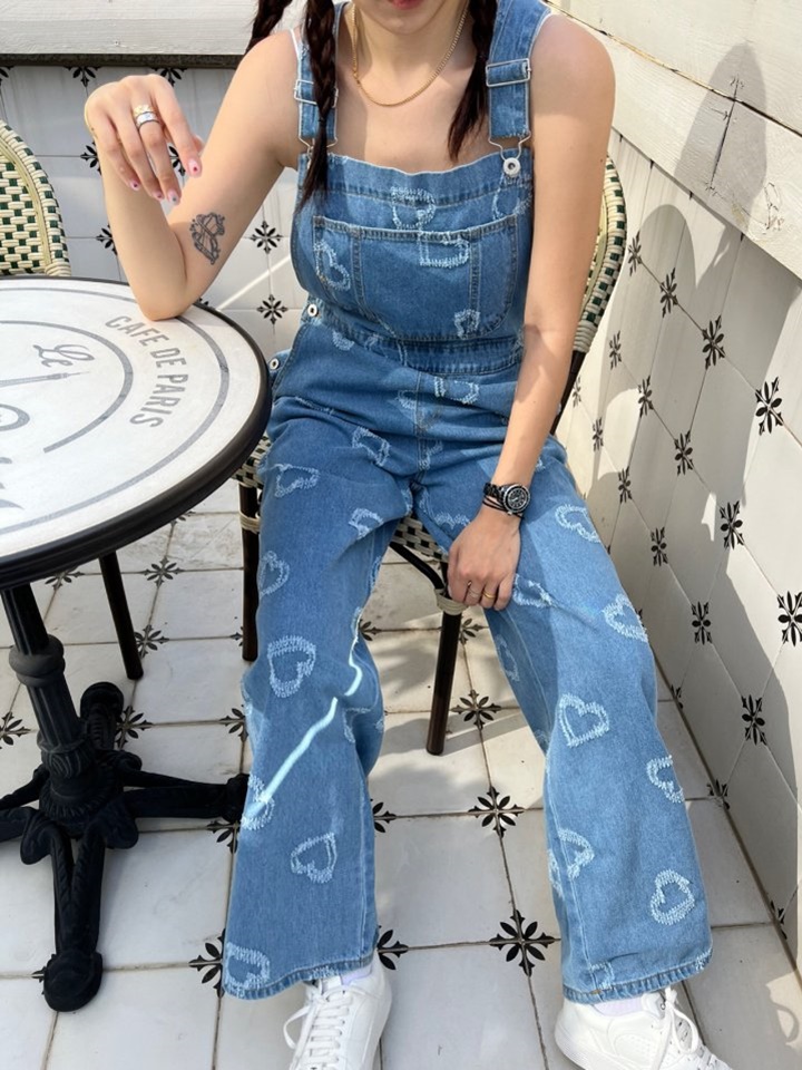 Heart Dungarees Pants