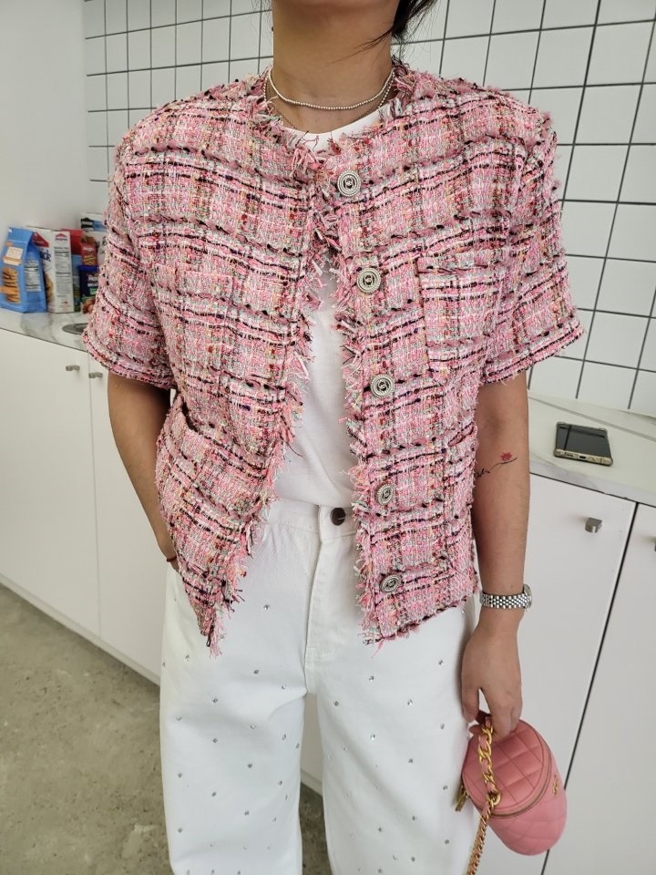 Short Sleeve Tassel Jacket