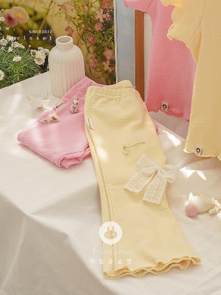 Pink Yellow C Baby Boots Pants