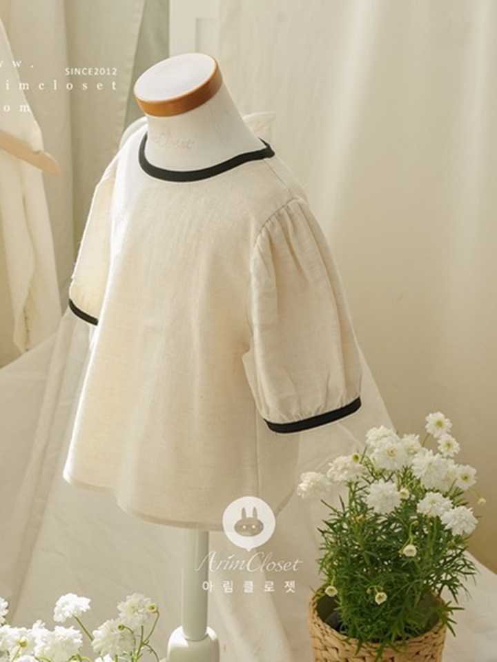 Unique Black Line Point Baby Blouse