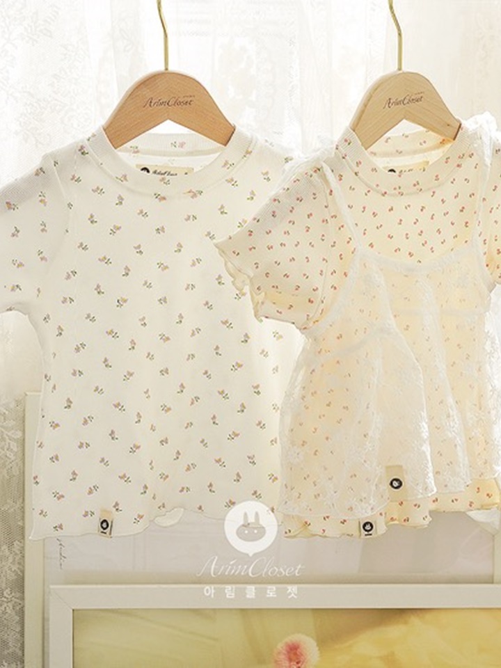 Cute Flower Basic Baby Soft C Tee