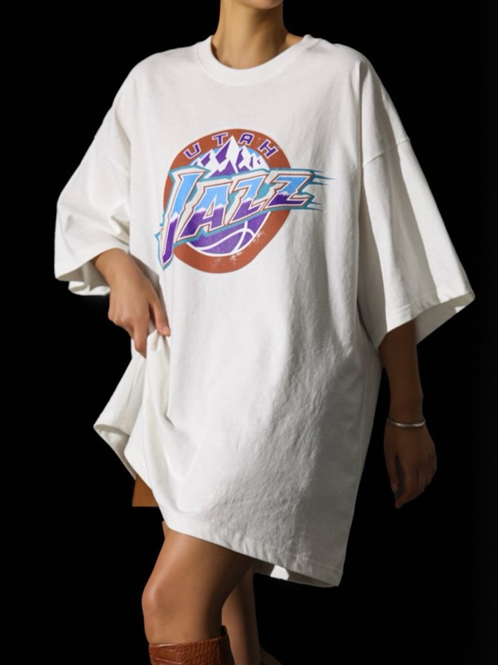 Oversized Jazz Print Tee