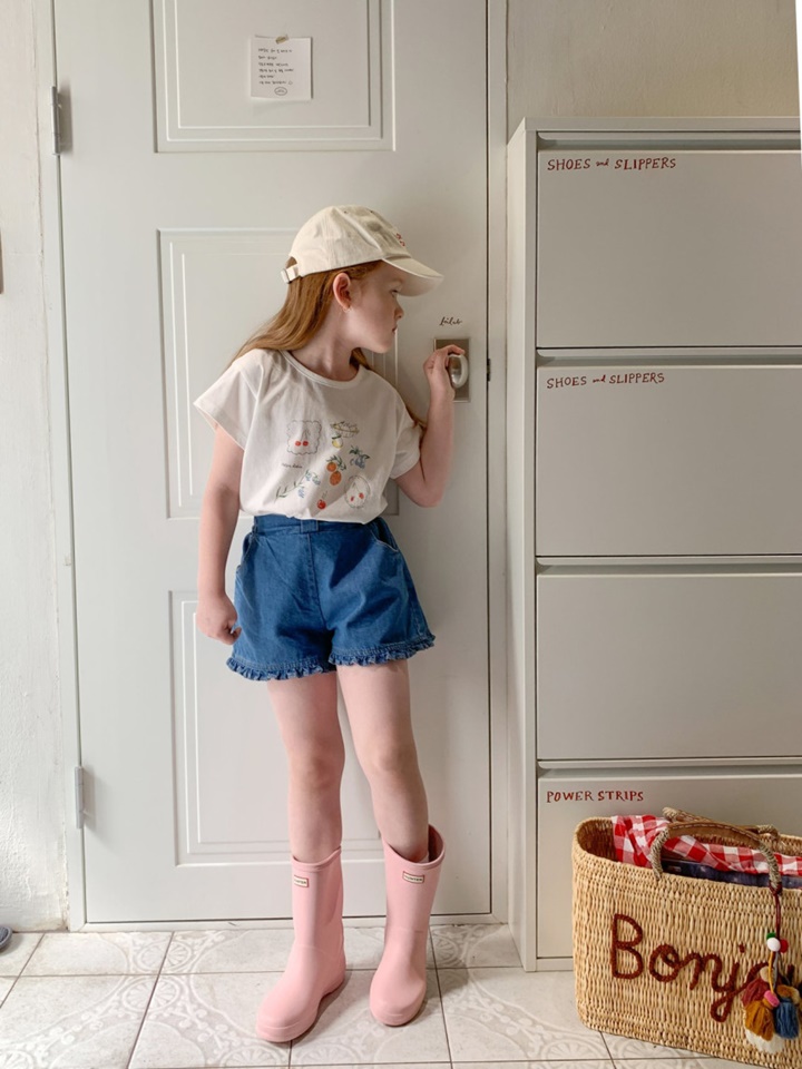 Frill Denim Shorts