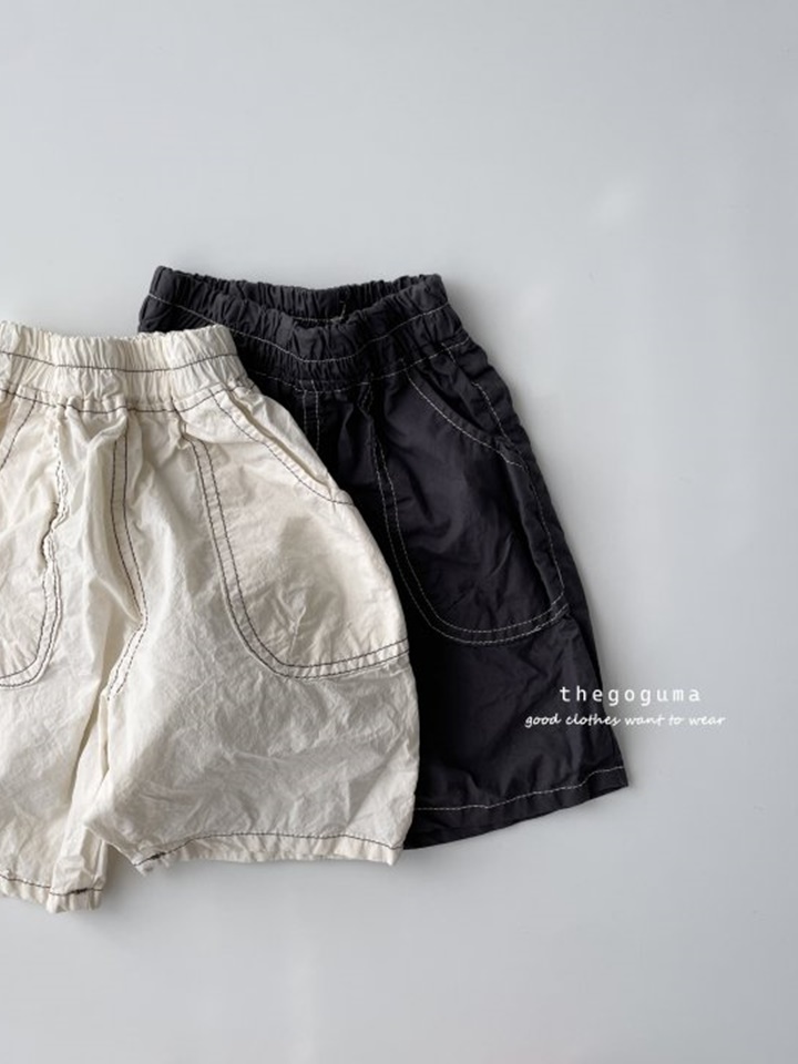 Stitch Pocket Cropped Shorts