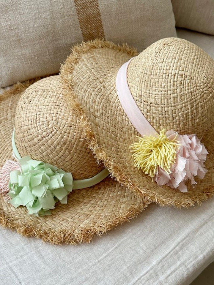 Lily Pom Pom Straw Hat