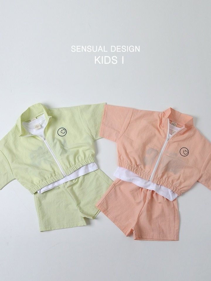 Happy Crop Top Bottom Set