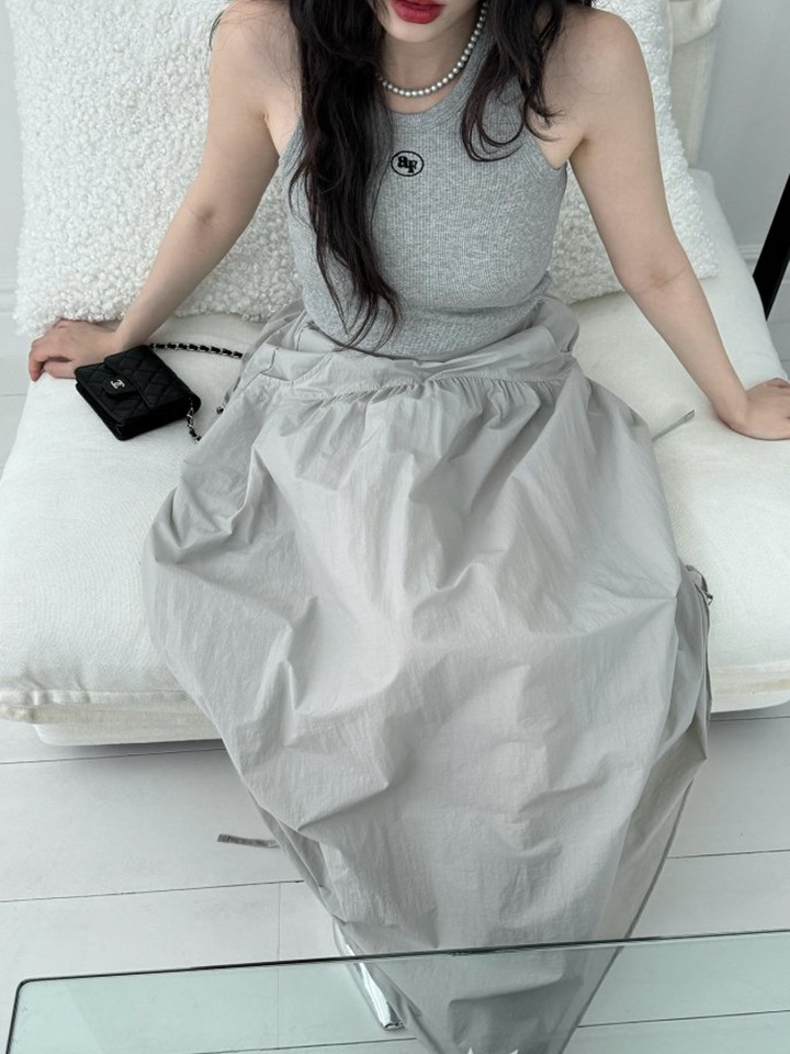 Side Shirring Skirt