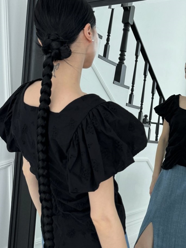 Shirring Square Blouse