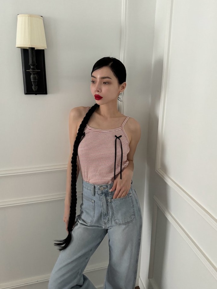 ST Ribbon String Sleeveless Tee