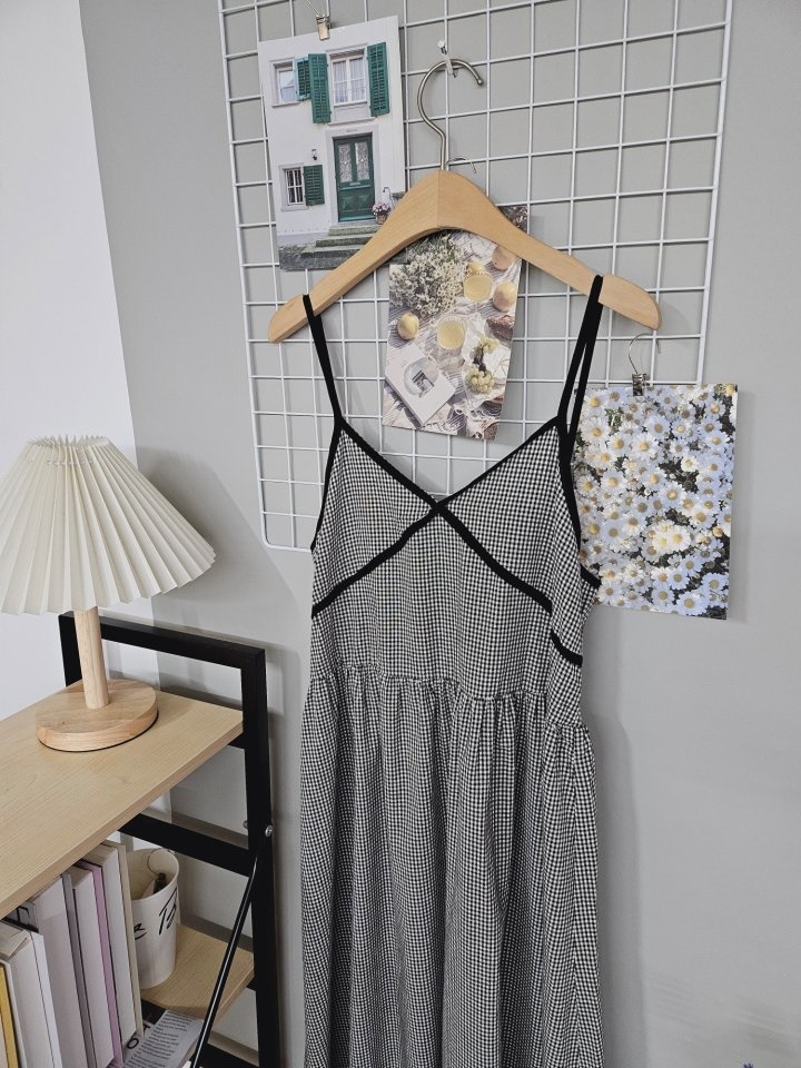 Check Bustier One-Piece