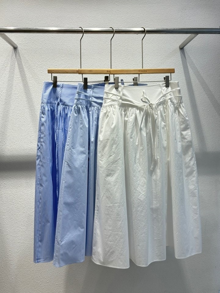 C Ribbon Long Skirt