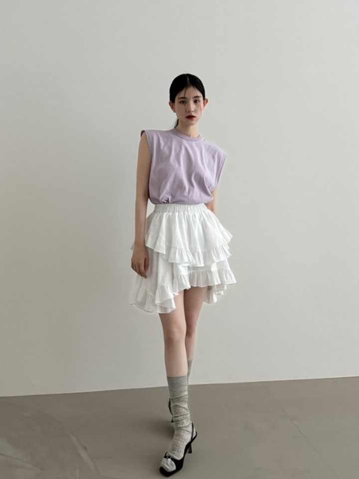 Basic Unbalance Sleeveless Tee