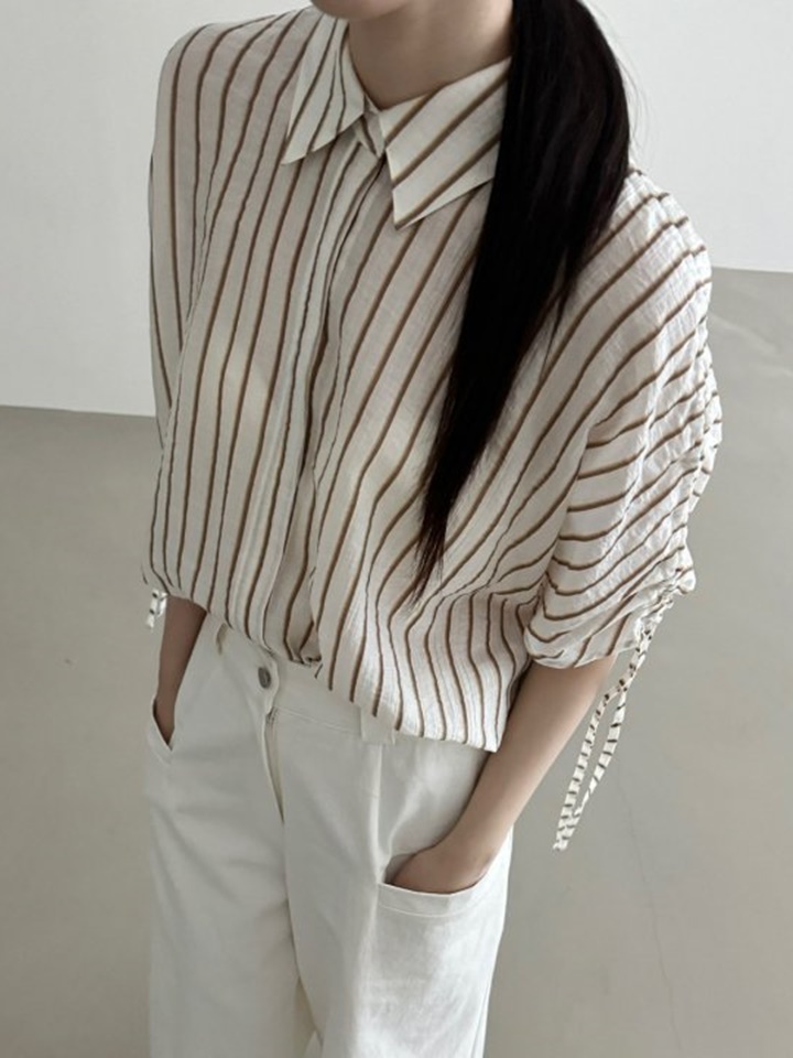 Shoulder Shirring Shirt