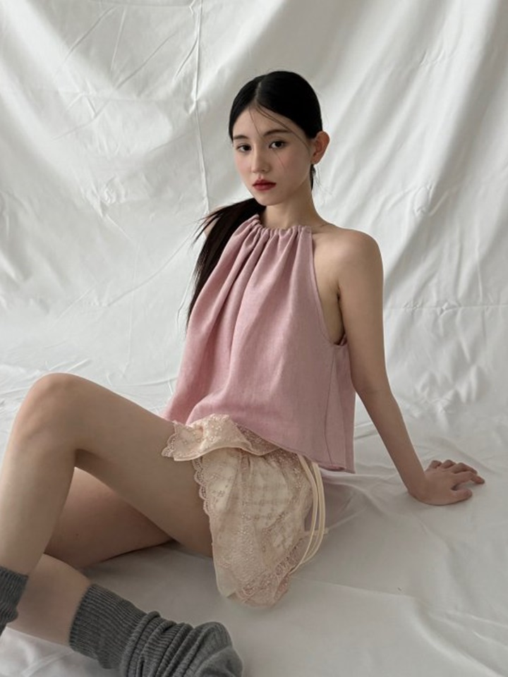L Halter Sleeveless Tee