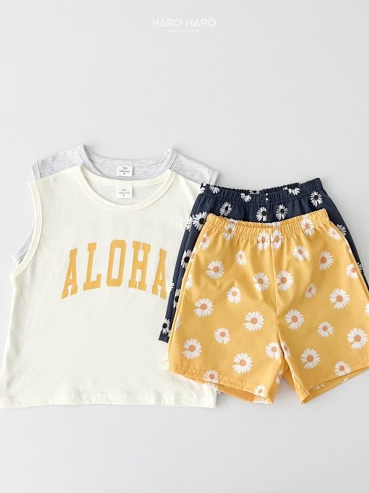 Aloha Sleeveless Top Bottom Set