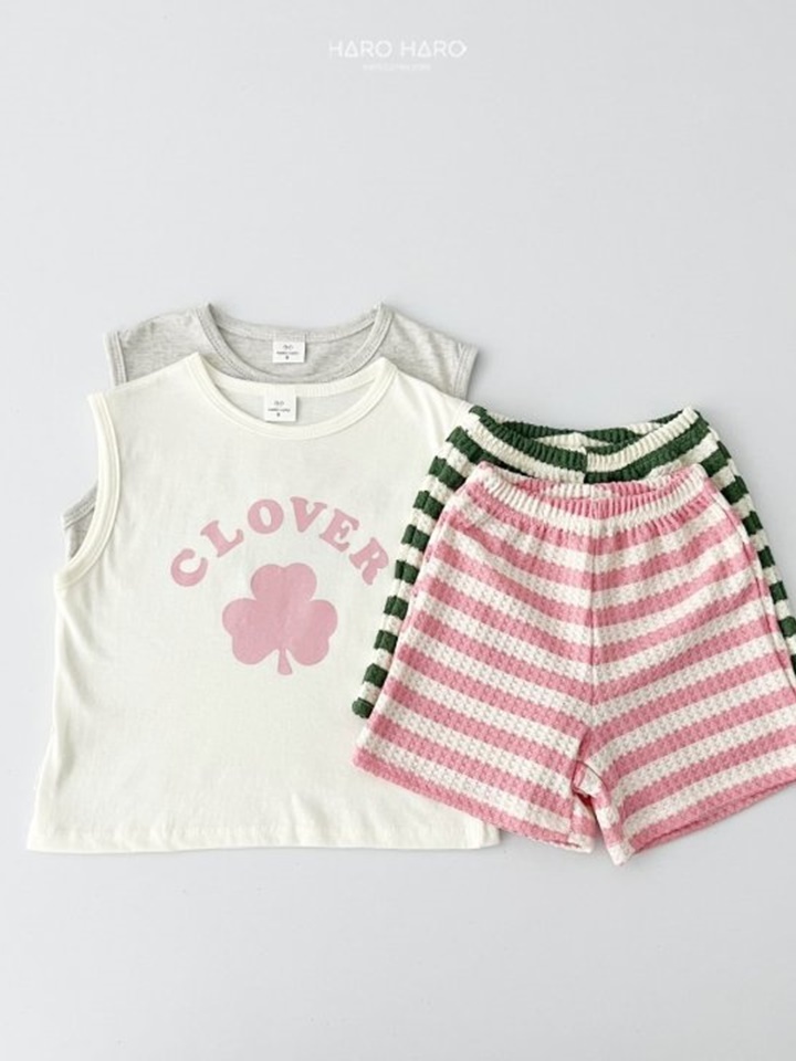 Clover Sleeveless Top Bottom Set