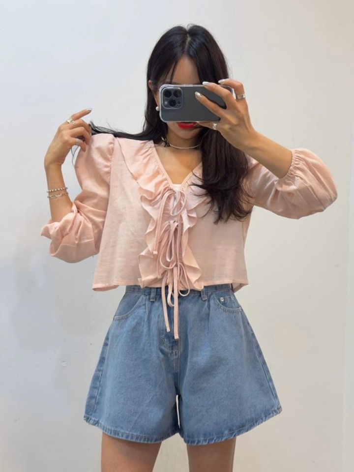 Frill Ribbon Blouse