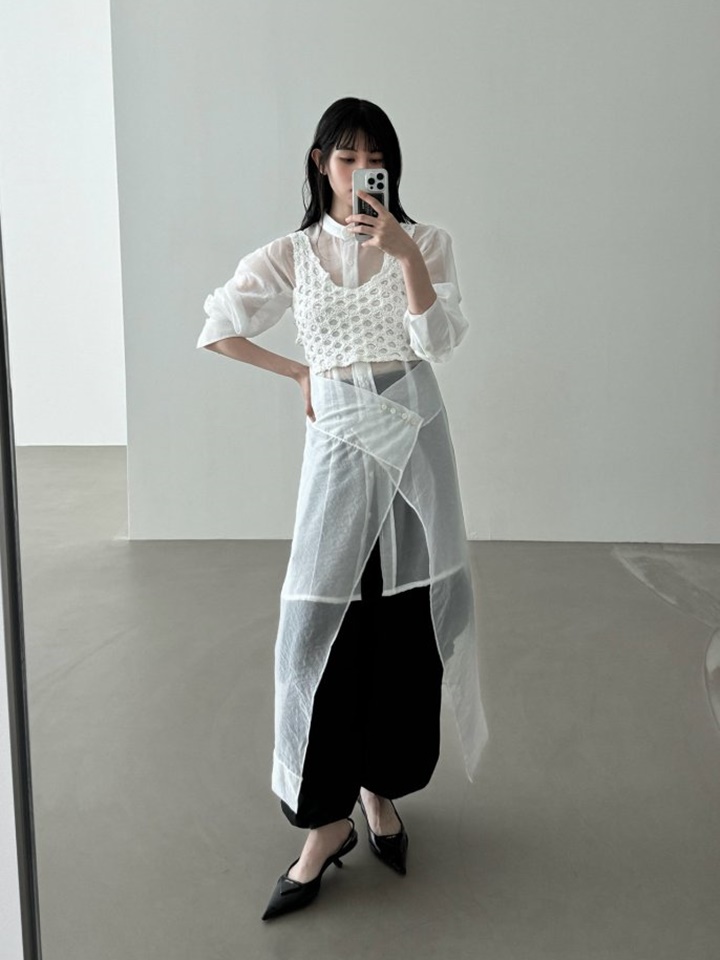 See Through Wrap Skirt