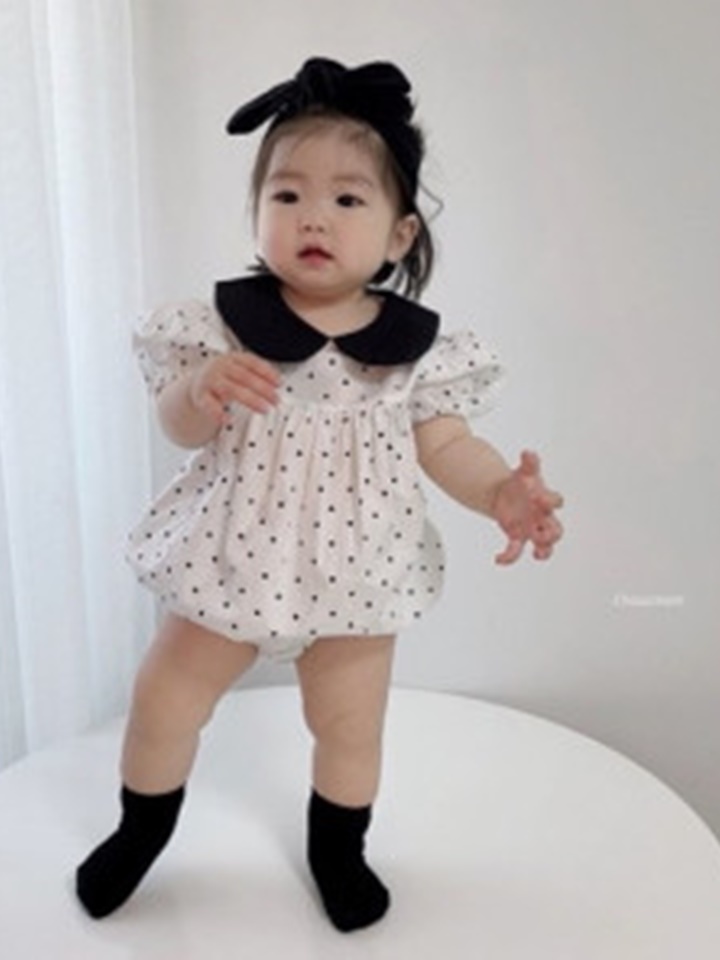 Dot Collar Body Suit