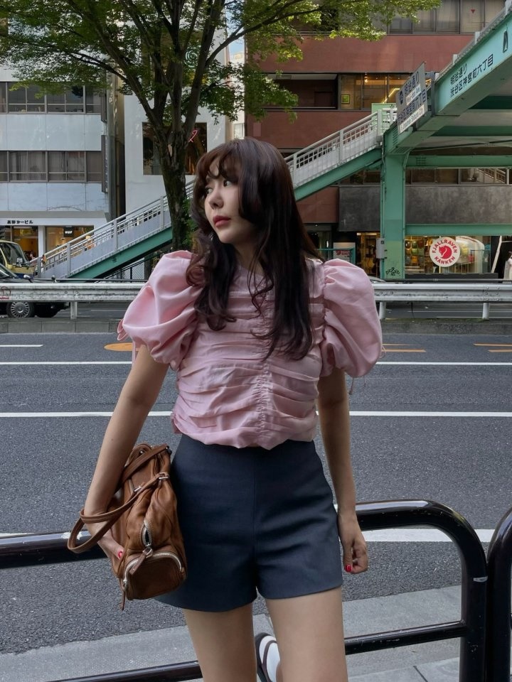 Tencel Shirring Blouse
