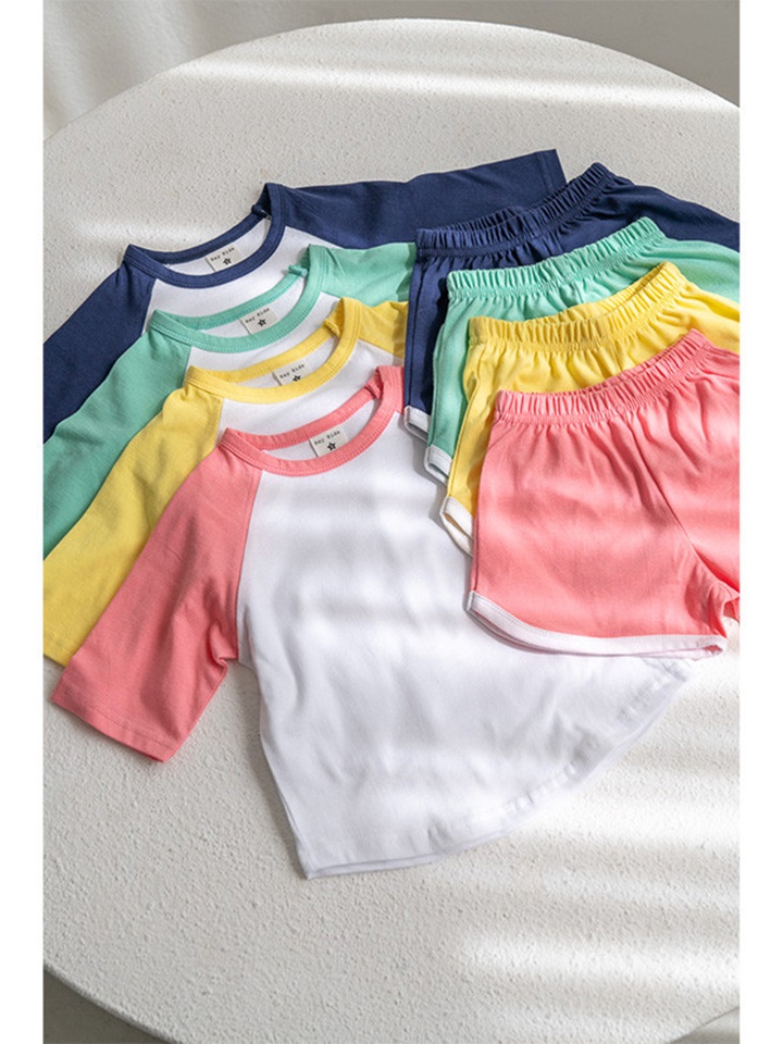 Bagel Cropped Shorts Top Bottom Set