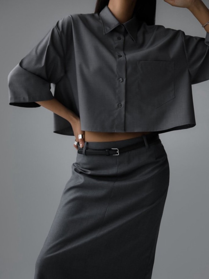 Maxi Length Straight Pencil Line Skirt