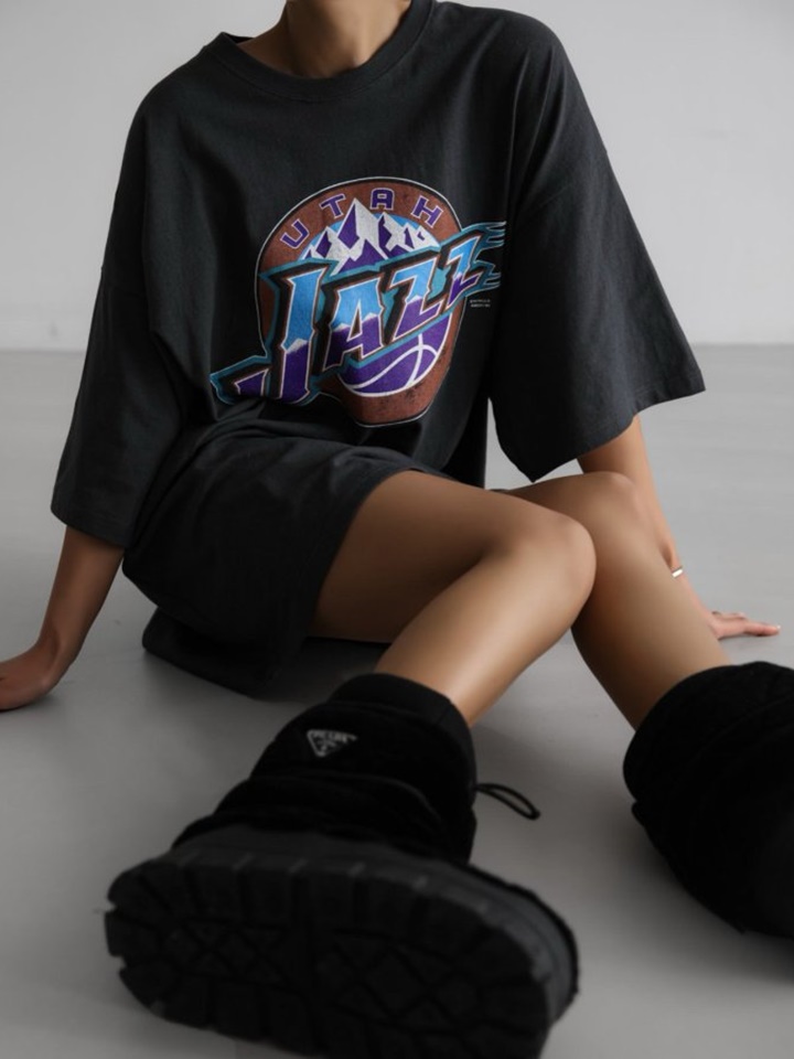 Oversized Jazz Print Tee