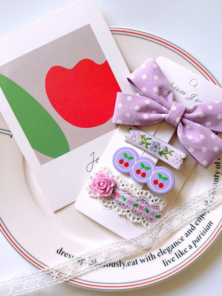 Purple Dorothy Hair Pin Set