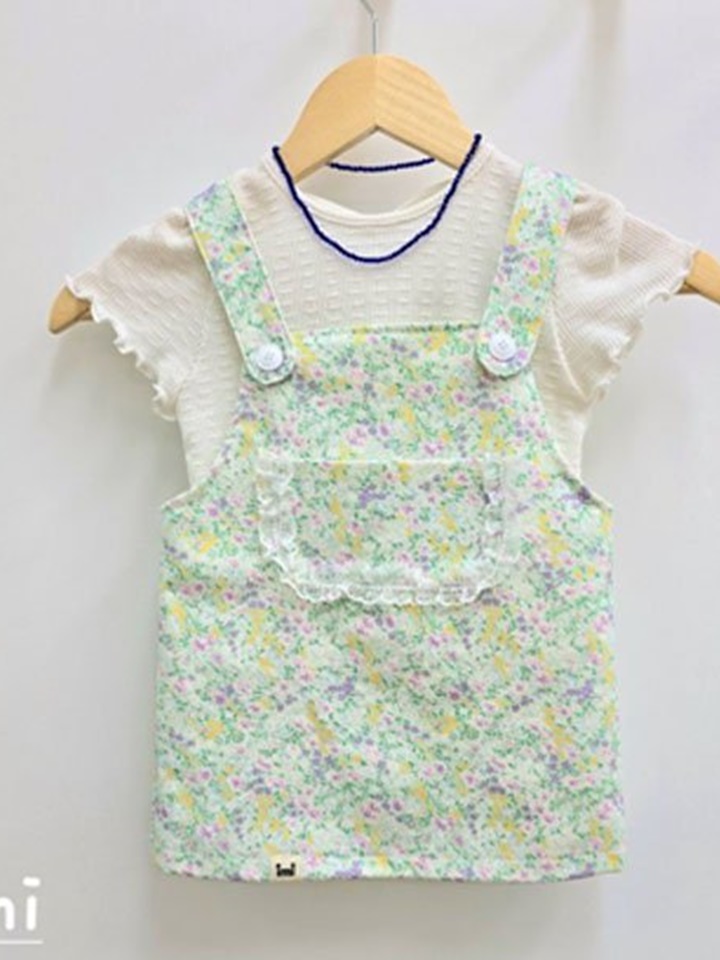 Flower Dungarees One-Piece