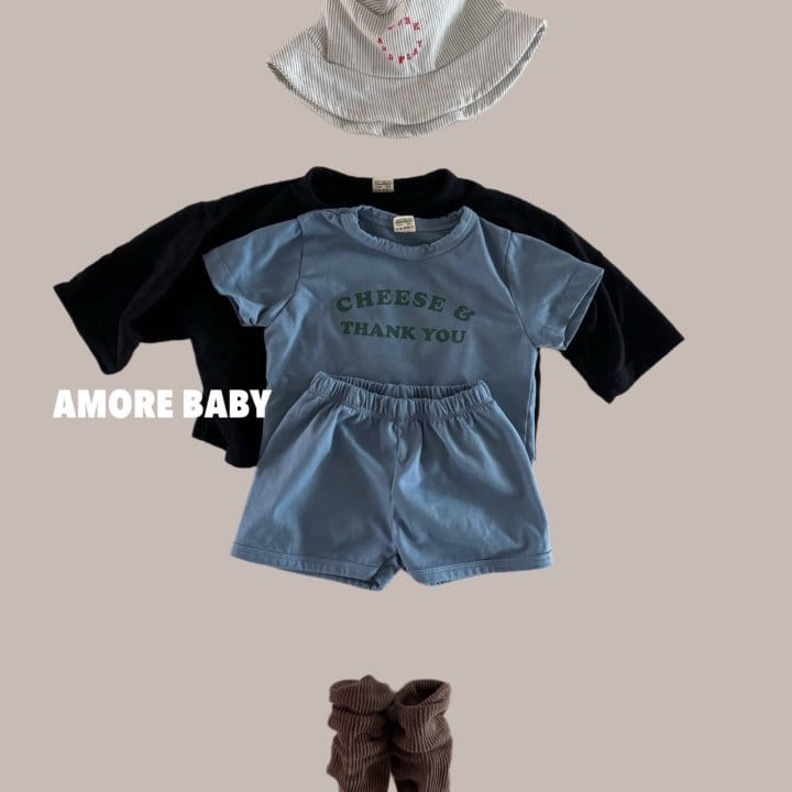 A More - Korean Baby Fashion - #babyoutfit - Cheese Top Bottom Set - 4