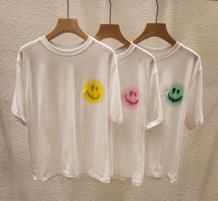 Another Plan - Korean Women Fashion - #momslook - Modal Happy Smile Tee - 7