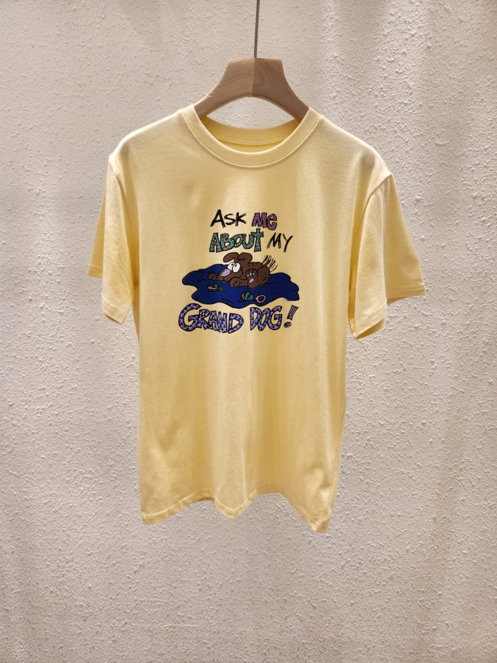 Another Plan - Korean Women Fashion - #shopsmall - Modal Play Dog Tee - 5
