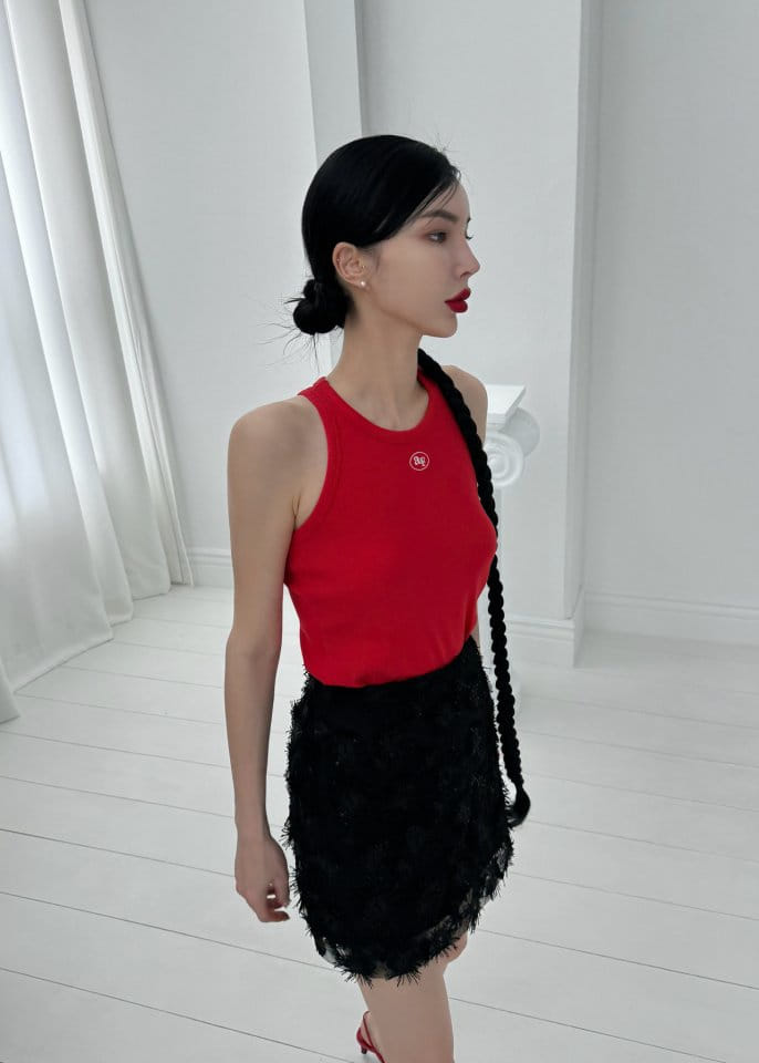 Auver_Fit - Korean Women Fashion - #momslook - Sun Flower Mini Skirt - 2