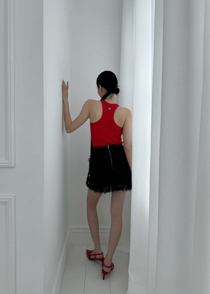 Auver_Fit - Korean Women Fashion - #momslook - Sun Flower Mini Skirt - 7