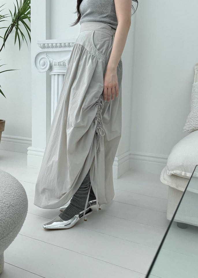 Auver_Fit - Korean Women Fashion - #womensfashion - Side Shirring Skirt - 6
