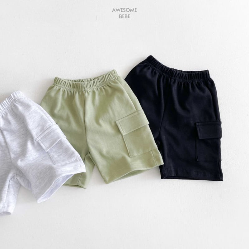 Awesome Bebe - Korean Children Fashion - #kidsshorts - Cargo Half Pants - 2