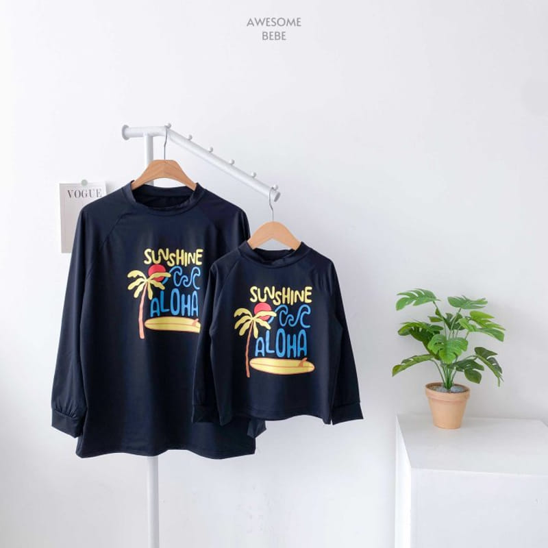 Awesome Bebe - Korean Children Fashion - #kidsstore - Aloha Rash Guard With MOM - 2