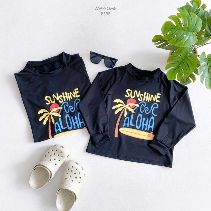 Awesome Bebe - Korean Children Fashion - #kidzfashiontrend - Aloha Rash Guard With MOM - 3