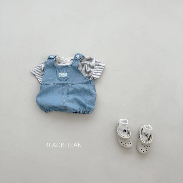 Black Bean - Korean Baby Fashion - #babyfever - Bang Bang Bebe Dungarees - 2