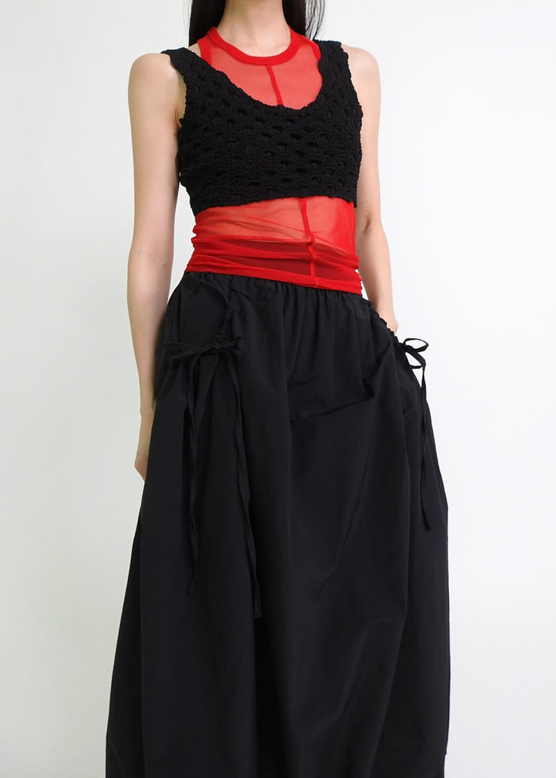 Black Fuchsia - Korean Women Fashion - #thelittlethings - Balloon Pocket Long Skirt - 2