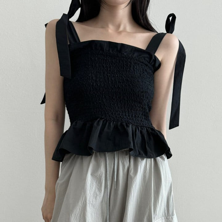 Black Fuchsia - Korean Women Fashion - #womensfashion - Smoke Ribbon Top
