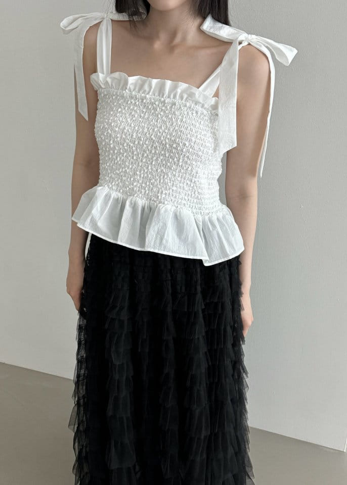 Black Fuchsia - Korean Women Fashion - #womensfashion - Smoke Ribbon Top - 7